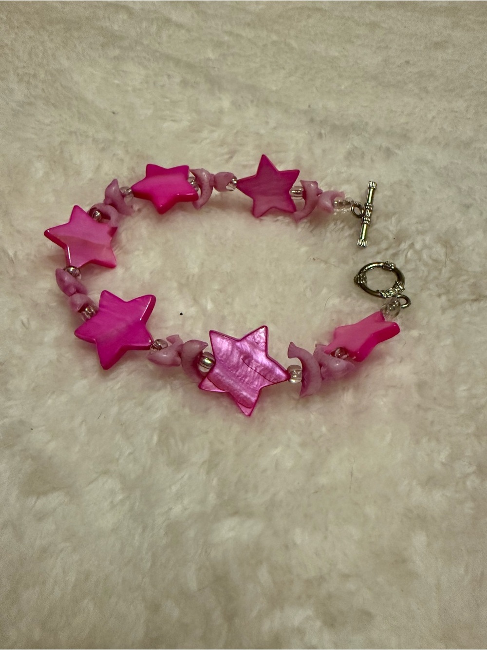 Source Unknown Pink Star Bead Bracelet - Picture 1 of 4